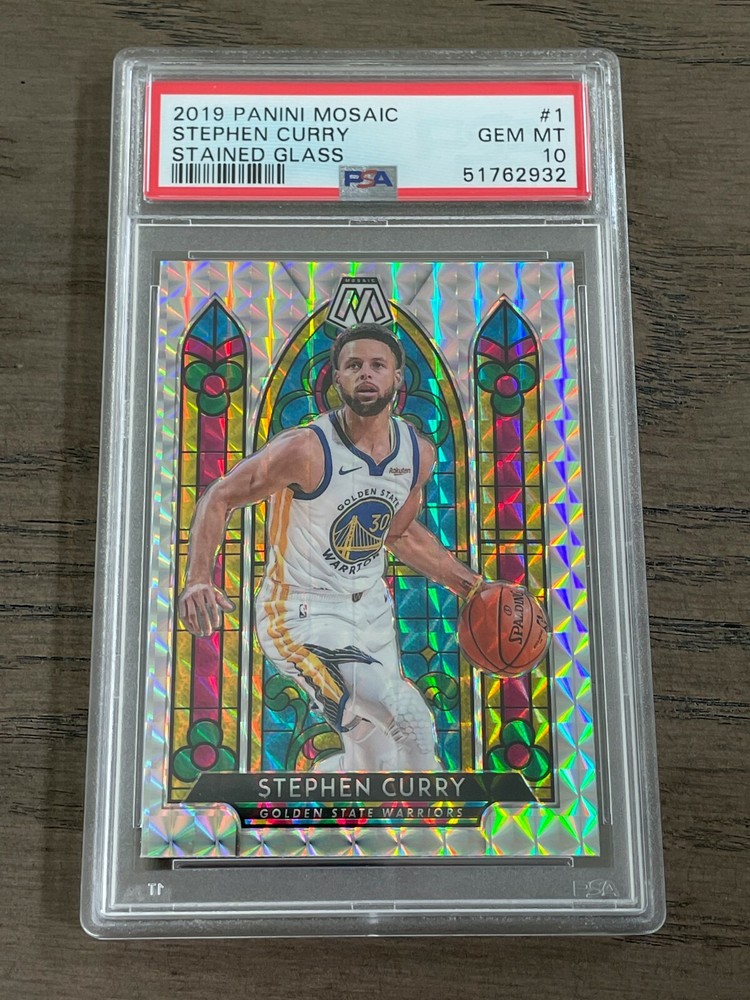 2019-20 Mosaic Stained Glass Stephen Curry #1 SSP PSA 10 GEM MINT Warriors