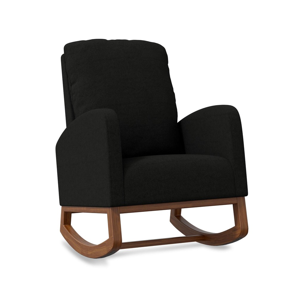 Cozy Modern Rocking Recliner Chair for Nursery with Plush Upholstered Comfort  