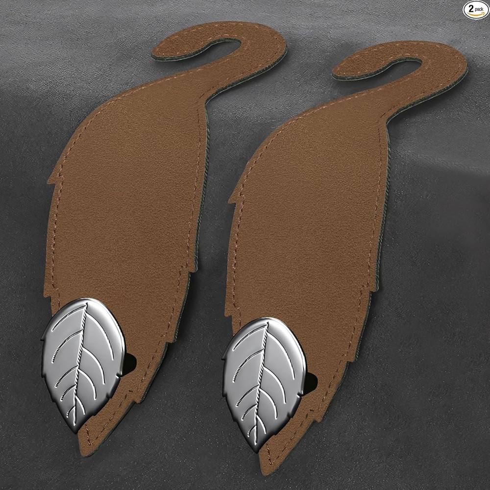 Seat Headrest Hook: 2 Pack Universal Vehicle Storage Hanger-Upgrade Brown