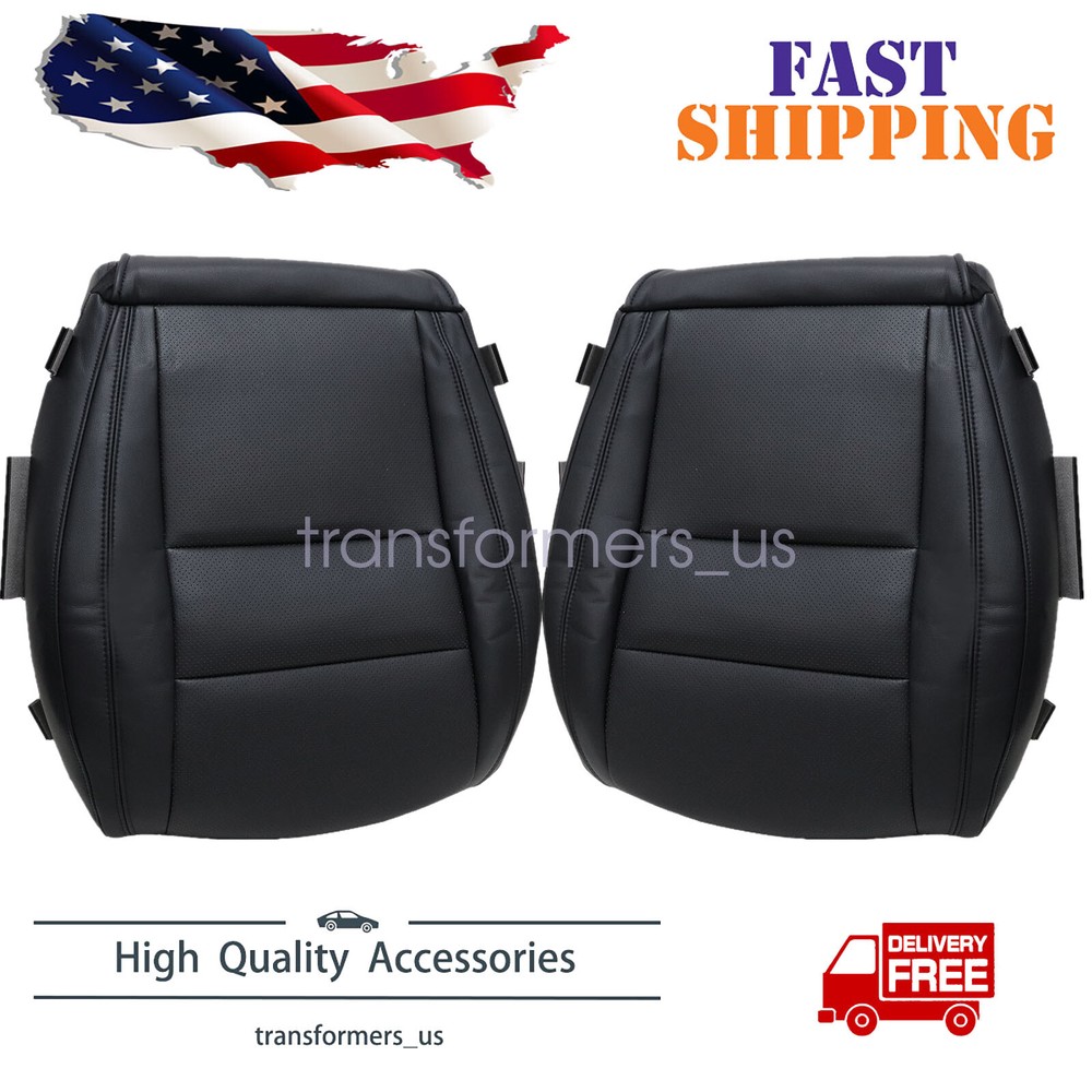 2x Driver & Passenger Bottom Seat Cover Black For 2011-16 Jeep Grand Cherokee