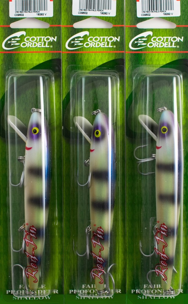 (LOT OF 3) COTTON CORDELL SHALLOW RED FIN 5