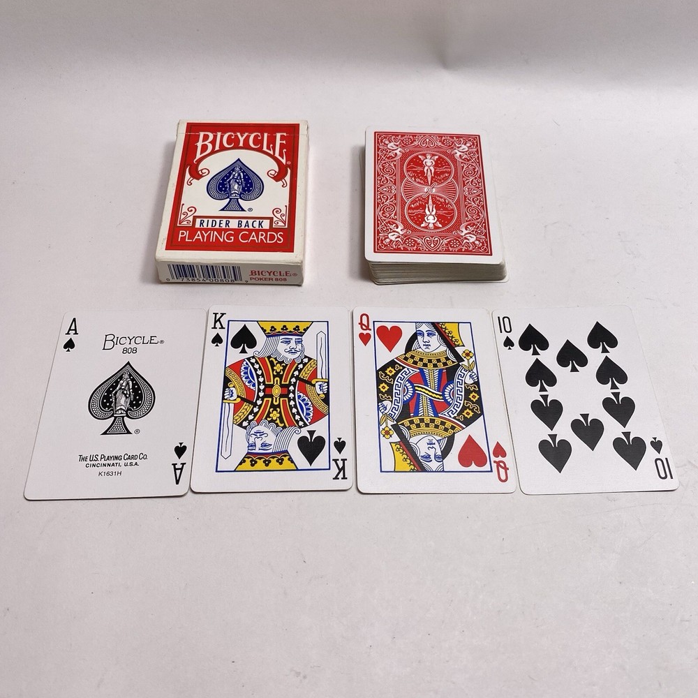 Bicycle 808 Red Poker Rider Back Playing Cards Deck
