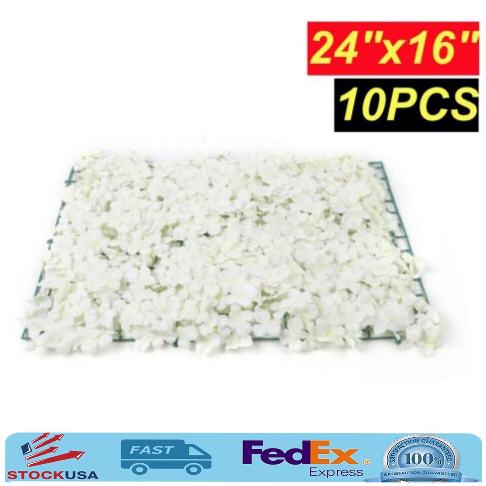 10Pcs Artificial Flower Wall Panel Realistic Flowers Board Wedding Party Decor