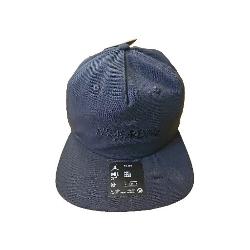 Air Jordan Pro Unstructured Flat Bill Hat Cap Snapback Off Noir M/L FZ2011-010