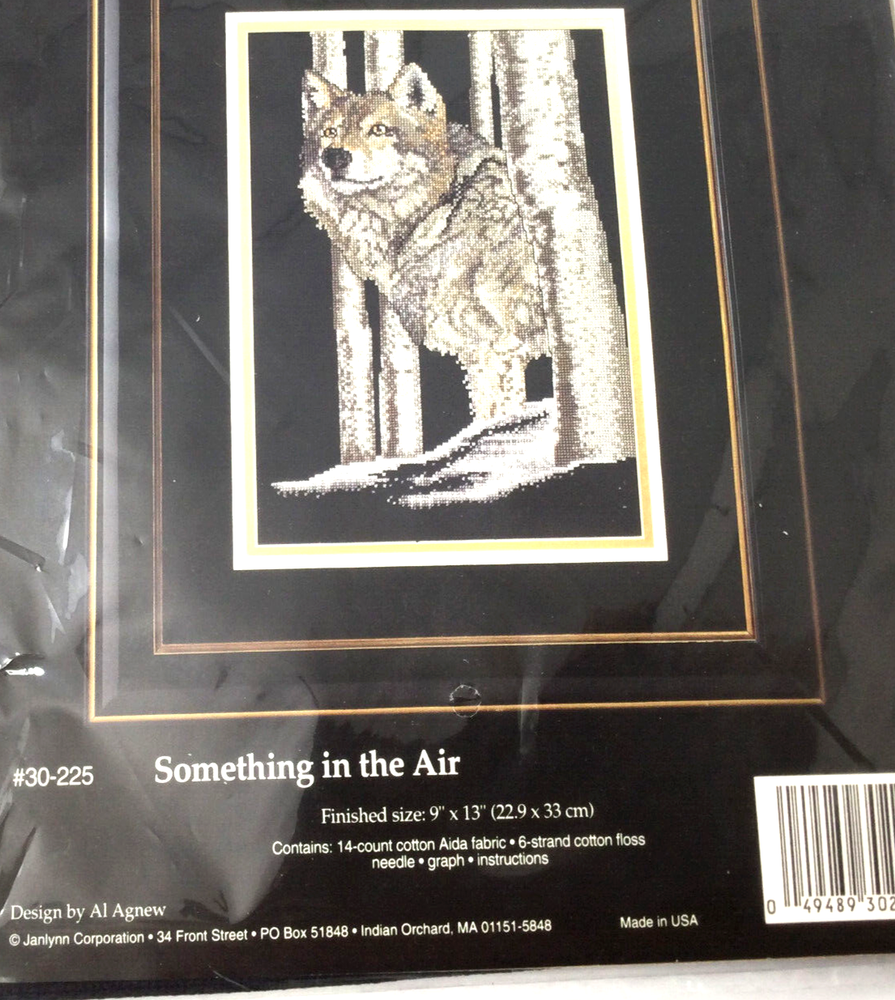 Janlynn Wolf Cross Stitch Kit - Something in the Air Design