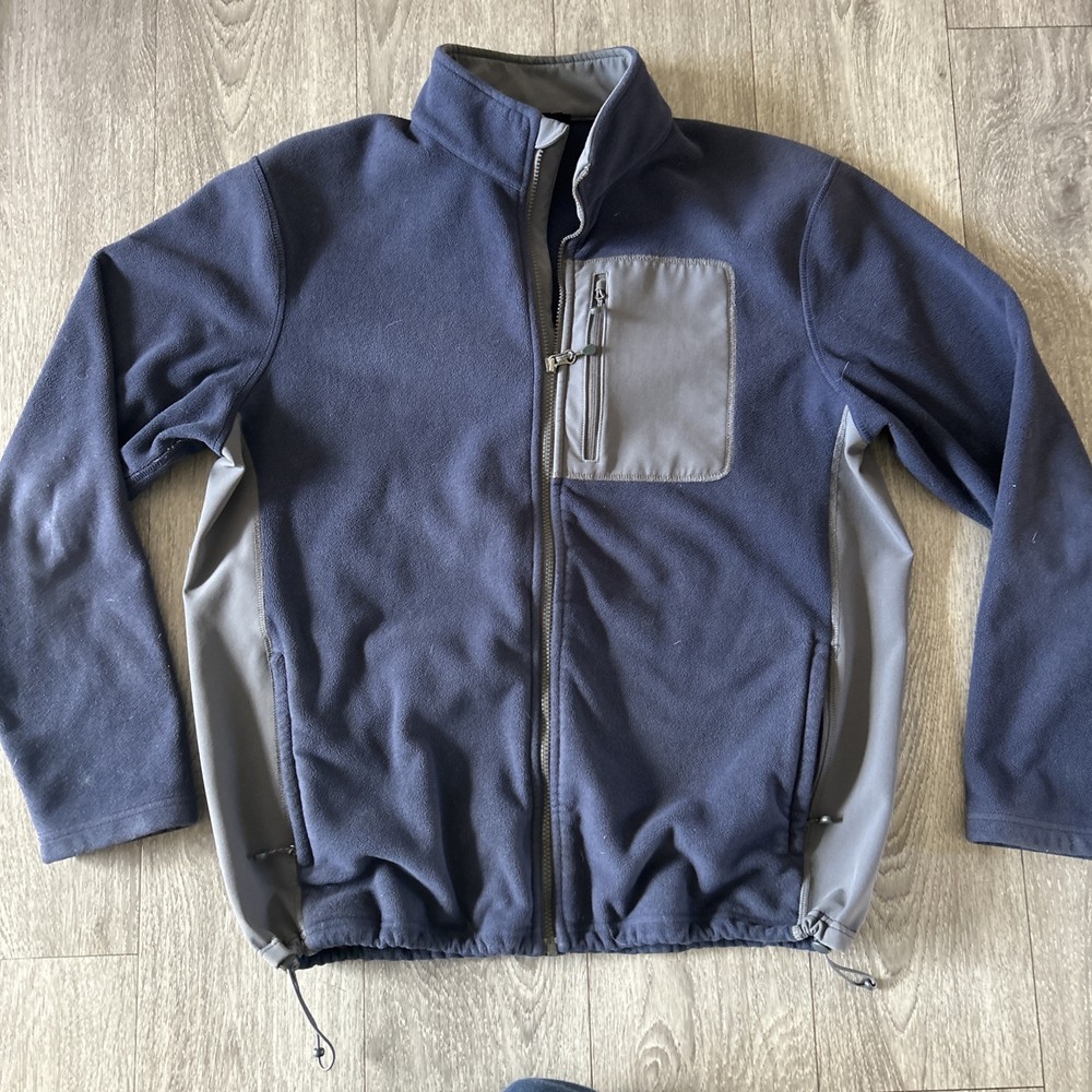 Vineyard Vines Mens Large Blue Full Zip Fleece Jacket Casual Outdoor Sweater
