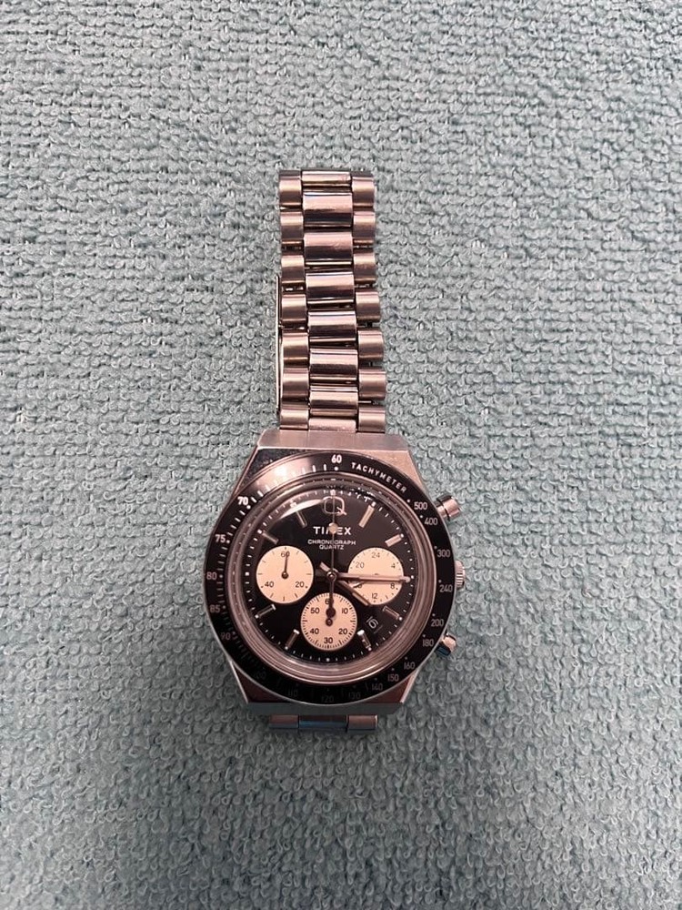 TIMEX Chronograph Quartz Q Chronograph Mens Wristwatch 39mm Case Analog