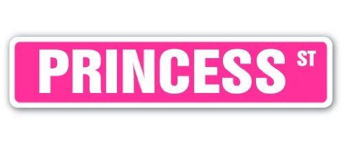 PRINCESS Street Sign Childrens Name Room Sign | Indoor/Outdoor | 18