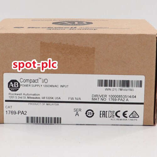 New Factory Sealed AB AB 1769-PA2 /A Compact Power Supply Input Module