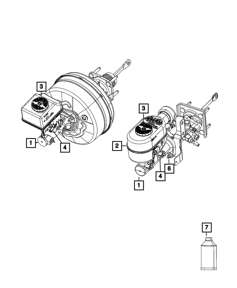 Genuine Mopar Brake Master Cylinder 68453776AA