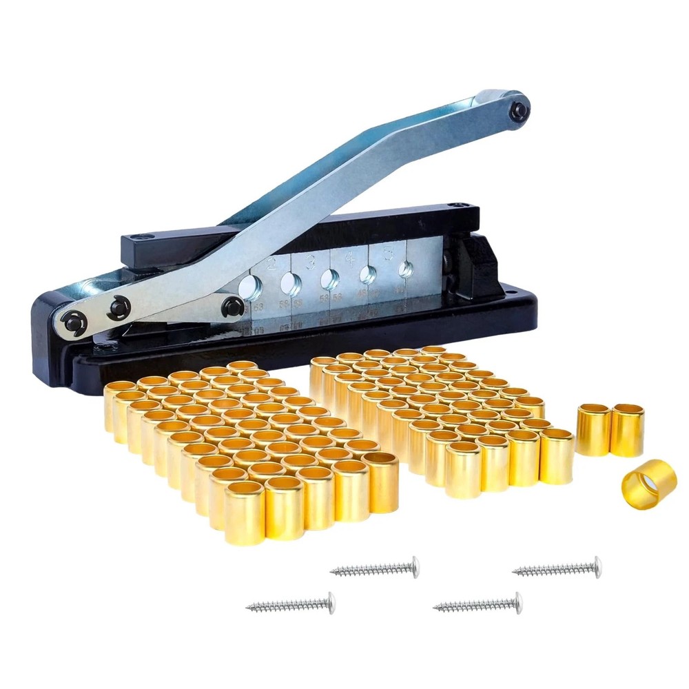 Heavy Duty Standard Hose Crimper, 3/8 Air Hose Repair Kit with Crimper 50 x 0...