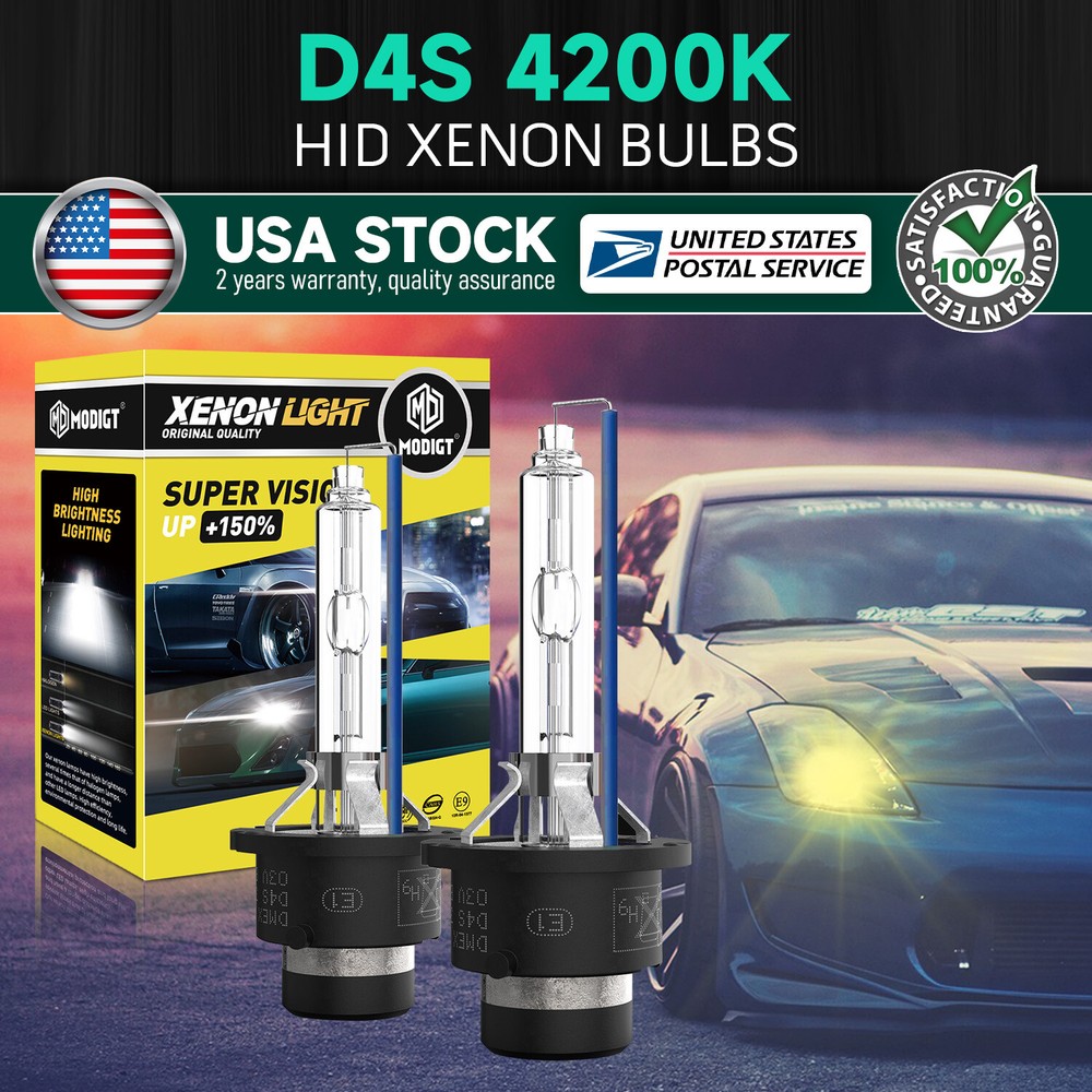 MGT D4S Xenon HID Headlight Bulbs 4200K for Lexus Toyota OEM 42402 66440 Set