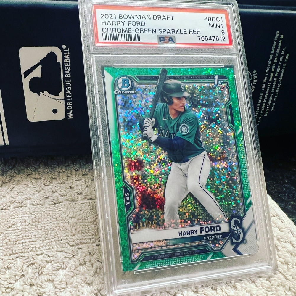 Harry Ford PSA Graded Green Sparkle Refractor /99 Color Match Mariners Parallel Rookie