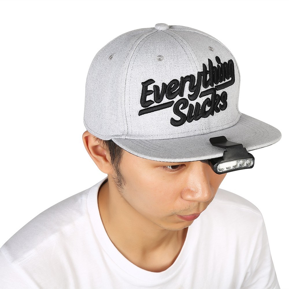 2 Colors 5 LED Cap Clip Head Lamp Light Hat HeadLamp For Outdoor Fishing Camping