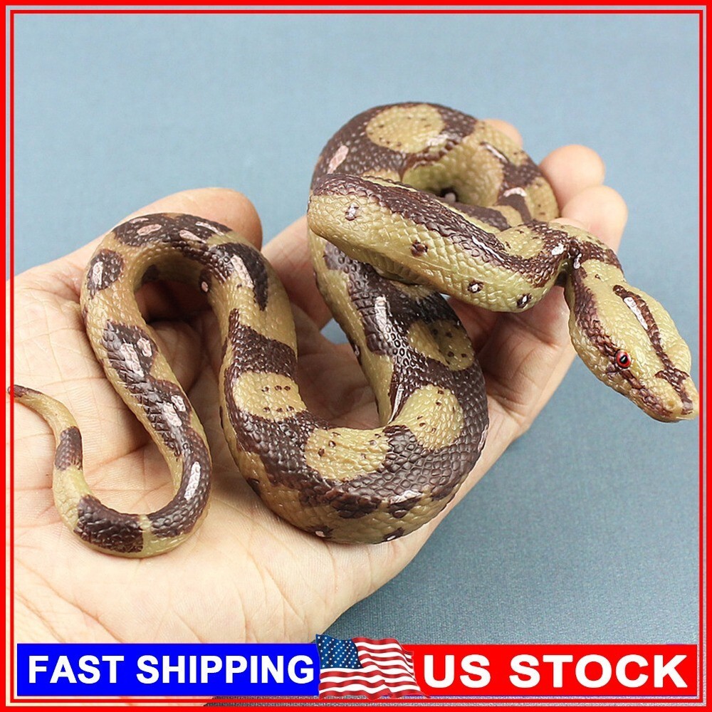 Realistic Rubber Snake Lifelike Scary Fake Snake Prank Joke Prop Xmas Gift