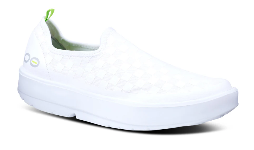 FLASH SALE OOFOS Women's OOmg eeZee Low Shoe - White Checker (Authentic)-image