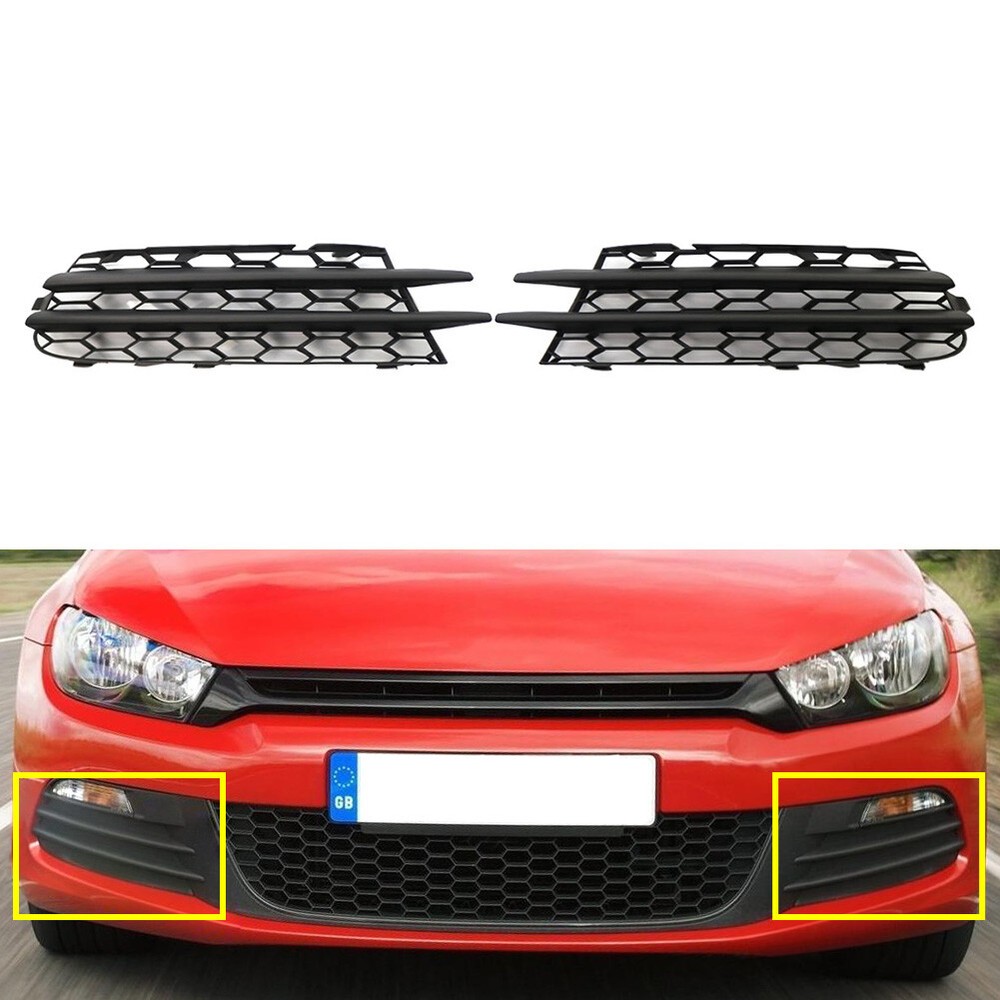 Honeycomb Front Lower Bumper Mesh Fog Light Grille Fit VW SCIROCCO 2009-2014 10