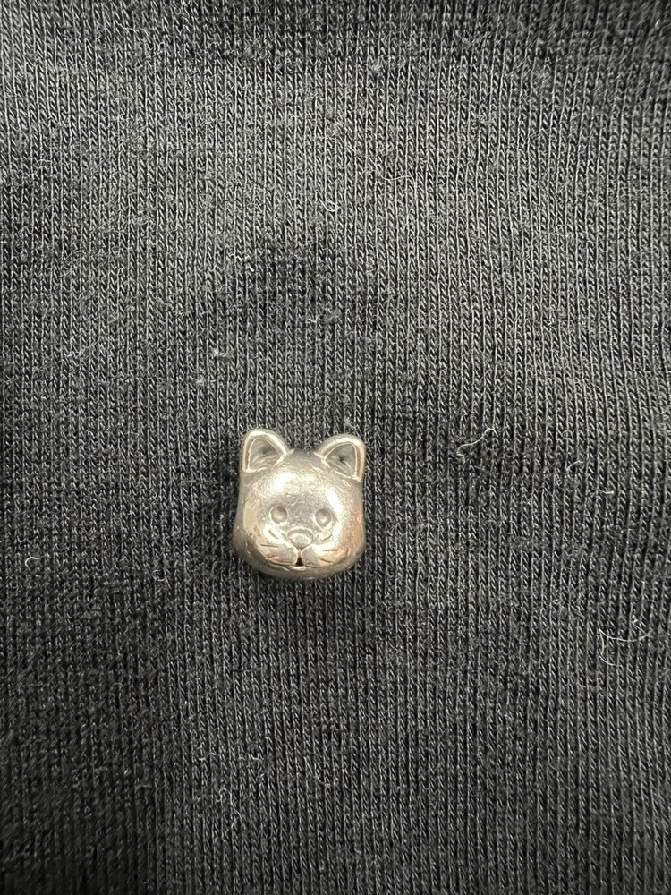 PANDORA Authentic Curious Cat Charm 791706 Sterling Silver