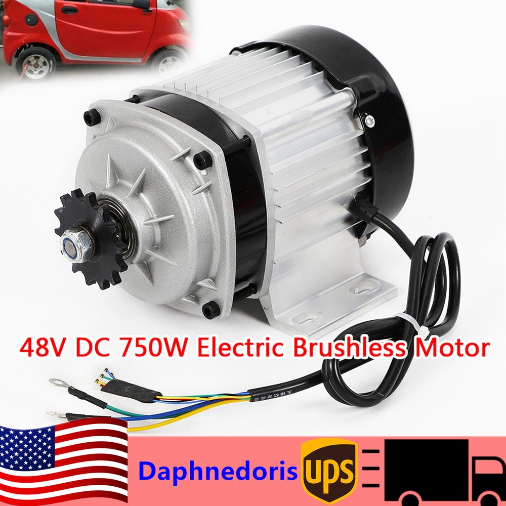 48V 750W Brushless Electric Scooter Motor for Go Karts ATV Gear Reduction USA