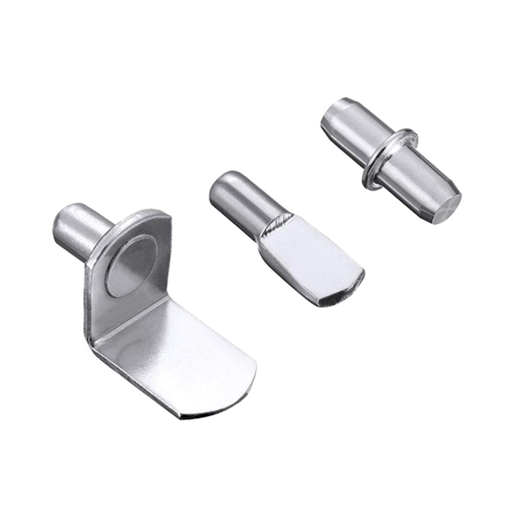 60pcs Heavy Duty Metal Shelf Brackets – Silver Peg Supports for Shelving