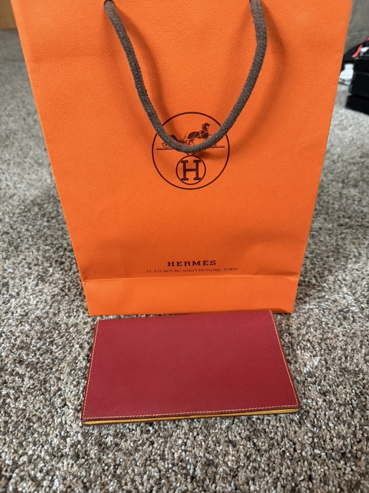 Hermès Wallet Agenda Cover Epsom Tan Leather Authentic