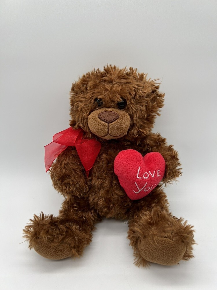Teddy Bear Plush Stuffed Animal with I Love You Heart for Valentine's Day