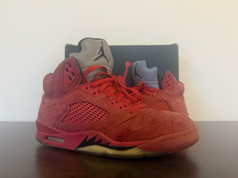 Size 8 - Air Jordan 5 Retro Red Suede 2017 136027-602