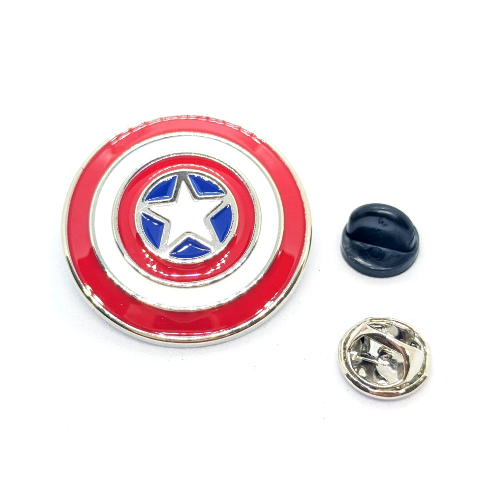 CAPTAIN AMERICA PIN Marvel Comics Shield Superhero Gift Enamel Lapel Brooch