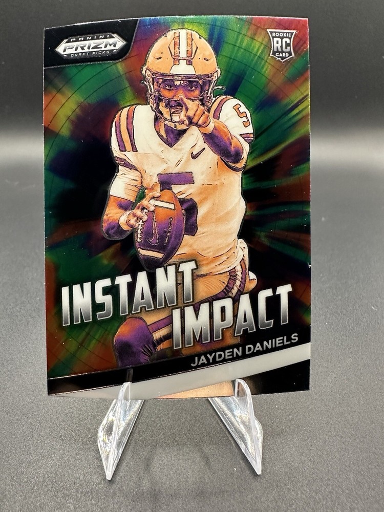 2024 Panini Prizm Draft Picks Jayden Daniels Instant Impact Rookie Card Washington #II-JD - Collectible RC