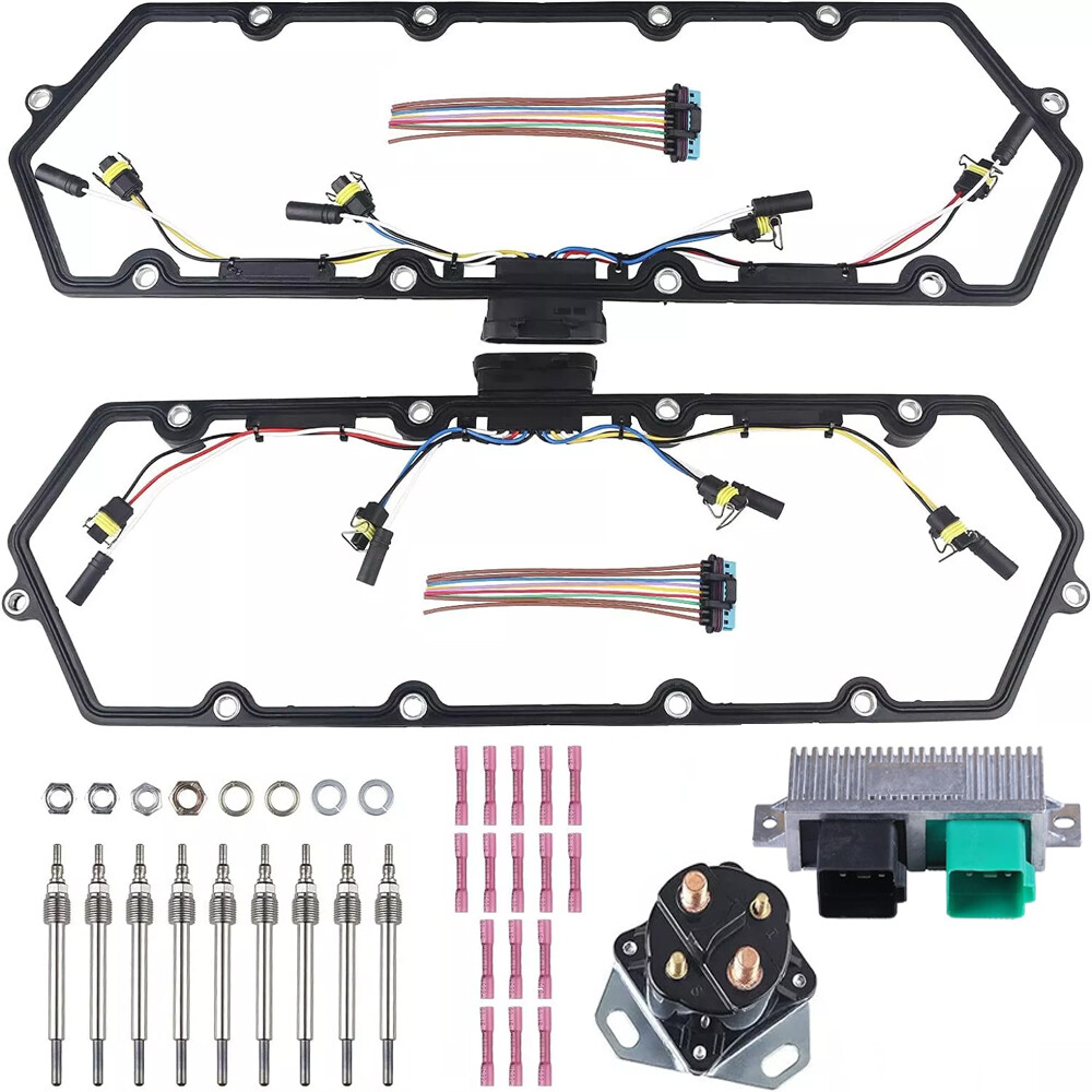 Valve Cover Gaskets Harness &Glow Plugs &Controller &Relay For 99-03 7.3L Diesel