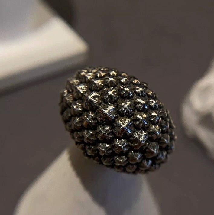 Chrome hearts sterling Silver Full of stars small cross ring Size 10