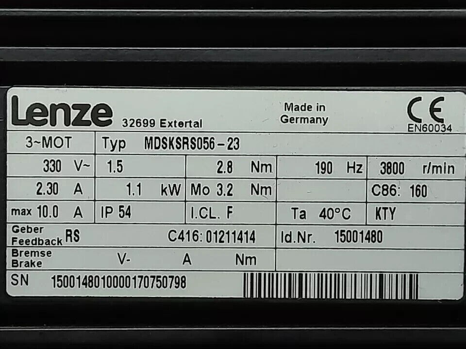 MDSKSRS056-23 New Sealed Lenze Servo Motor Inverter MDSKSRS056-23 MDSKSRS05623