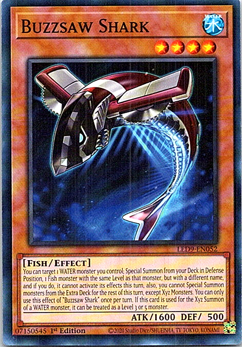 Buzzsaw Shark LED9-EN052 Yu-Gi-Oh! Card Near Mint 1st Edition