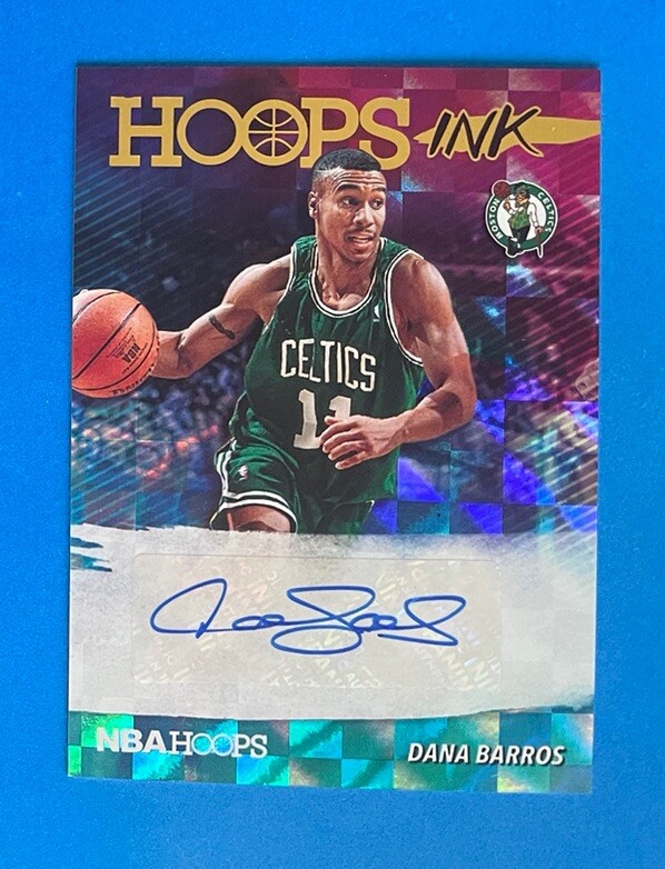 2019-20 Panini Hoops Basketball Card #HI-DBR Dana Barros Hoops Ink Auto