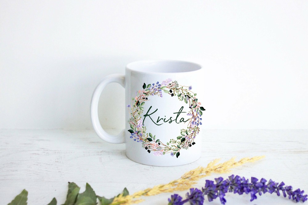 Personalized Name Initial On Mug Custom Name Coffee Mug Bridesmaid Gift Initial