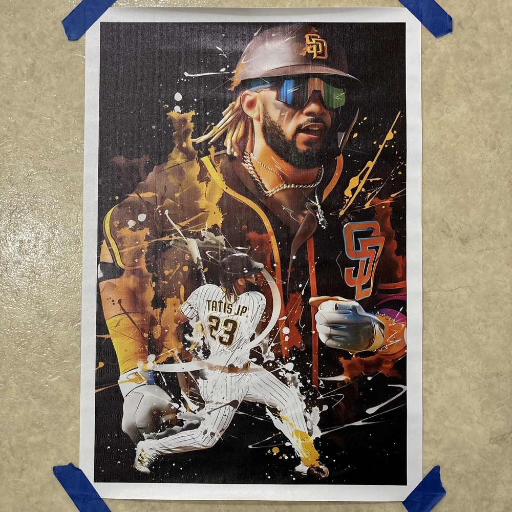 Fernando Tatís Jr. - San Diego Padres MLB Poster Canvas Wall Art Man Cave ✅12x18