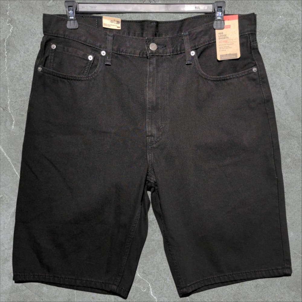 Levi Strauss & Co. 469 Black Denim Jean Short Loose Fit 12