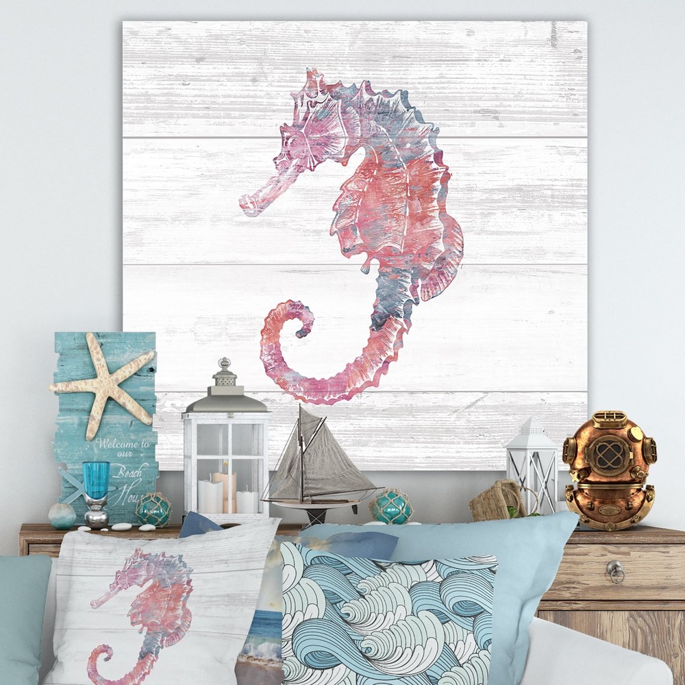 Porch & Den Pink Seahorses Ocean Life