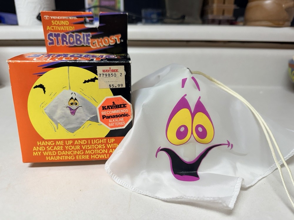 Strobie Ghost Animated Halloween Decoration Trendmasters 90s Original Box Tested