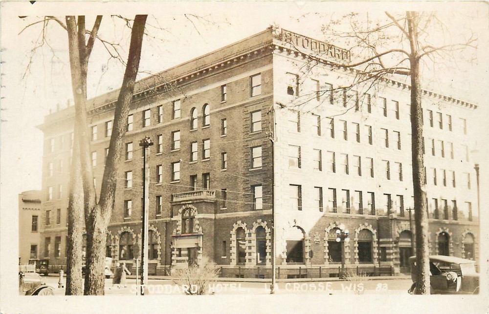 1926 La Crosse Wisconsin Stoddard Hotel occupation RPPC Postcard 25-7988
