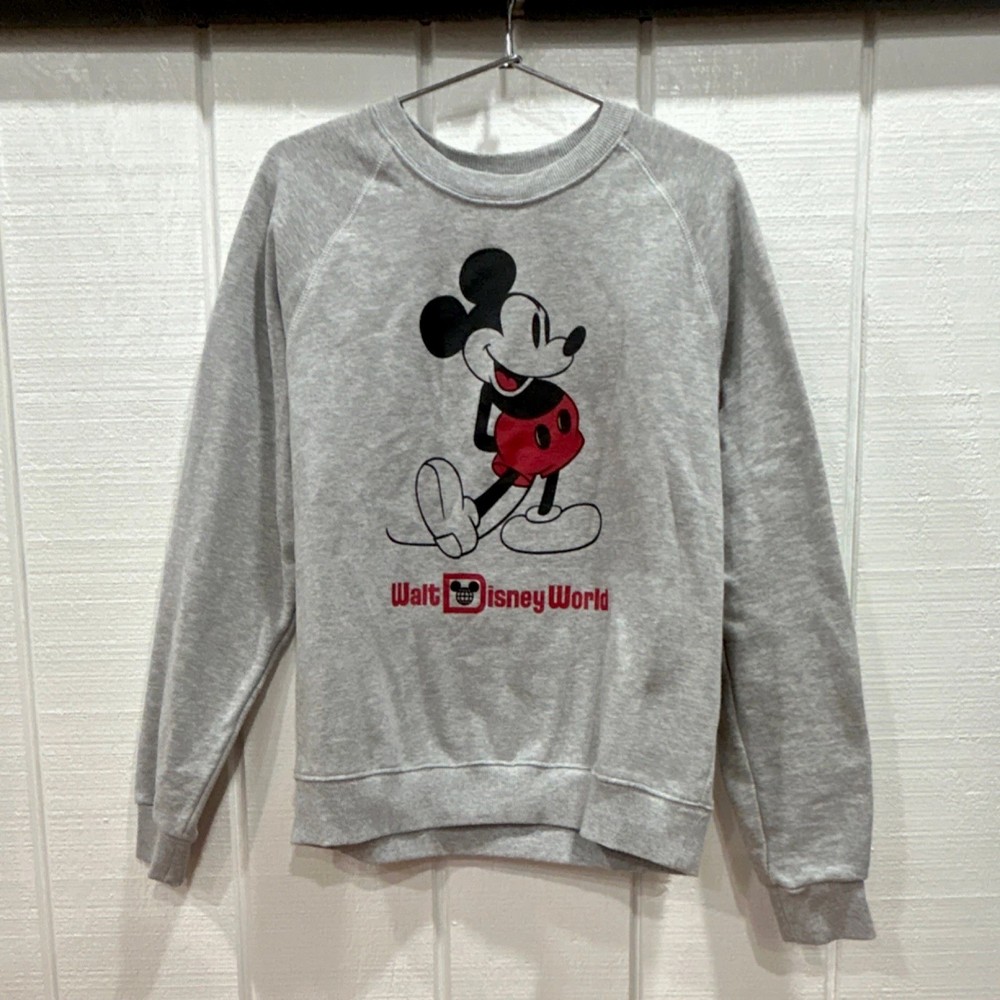 Disney Walt Disney World Mickey Mouse Gray Pullover Sweatshirt Women’s M