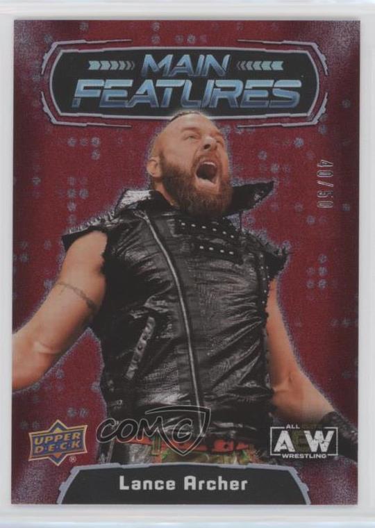 2022 Upper Deck AEW All Elite Wrestling Main Features Red /50 Lance Hoyt Archer