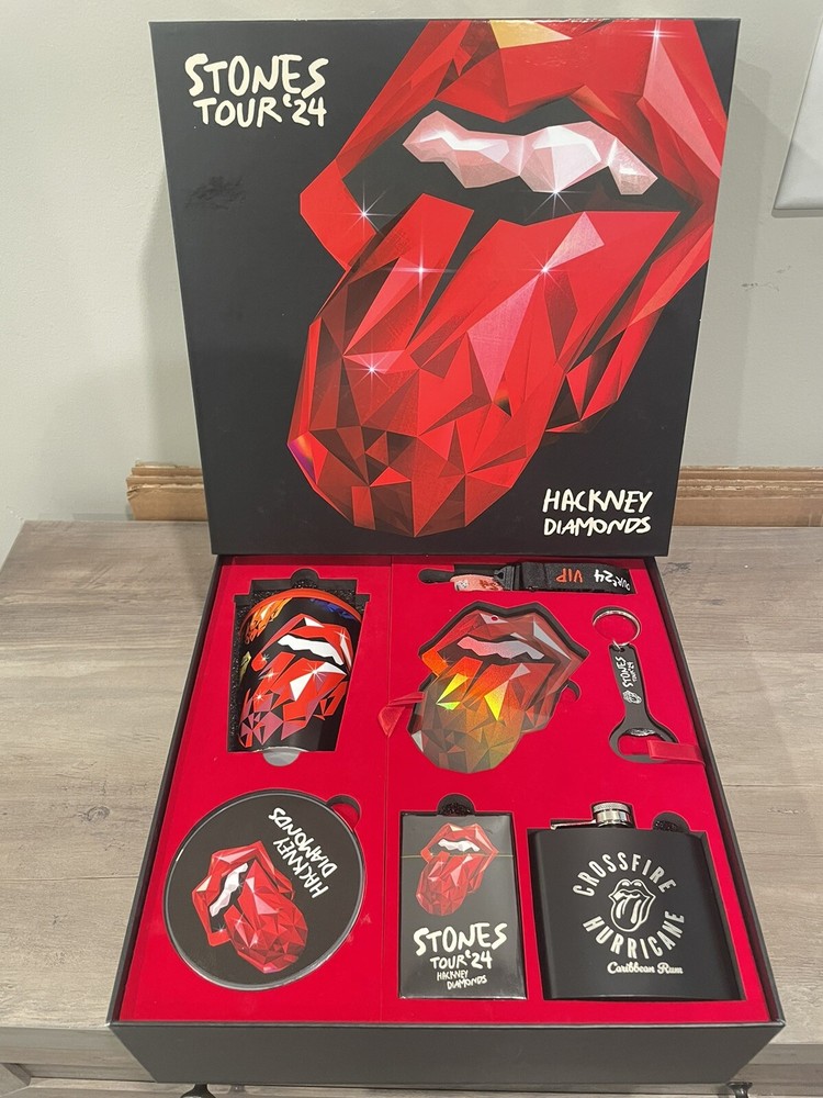 Rolling Stones 2024 Hackney Diamonds Tour VIP Package Swag Box NEW Multiple Avlb