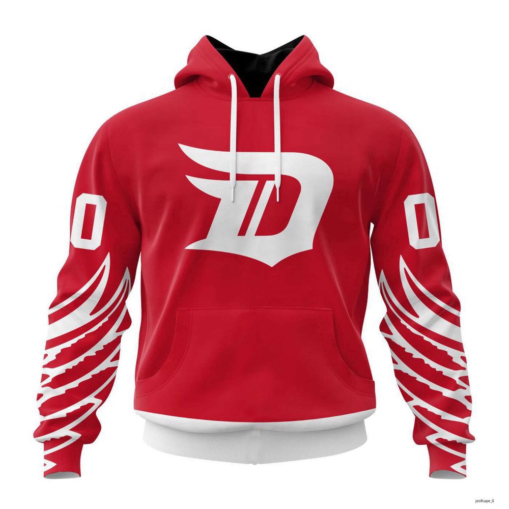 Personalized Detroit Red Wings Special Bold Design Hoodie Pullover Hockey Team