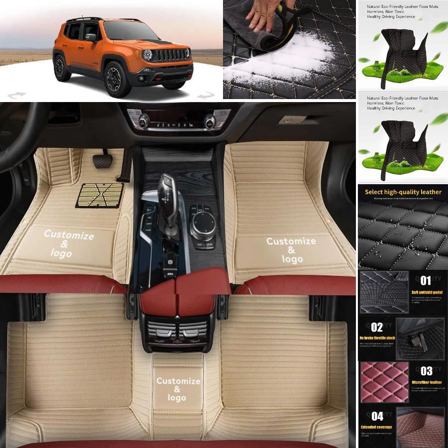 For JEEP Renegade Car Floor Mats All Weather Anti-Slip Cargo Liners Carpets Pads
