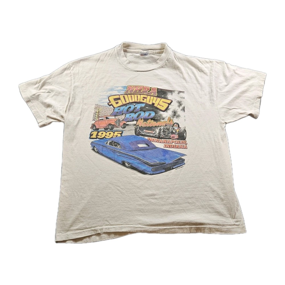 Vintage 90s Hot Rod Double-sided Graphic T-shirt Size XL FAST SHIPPING