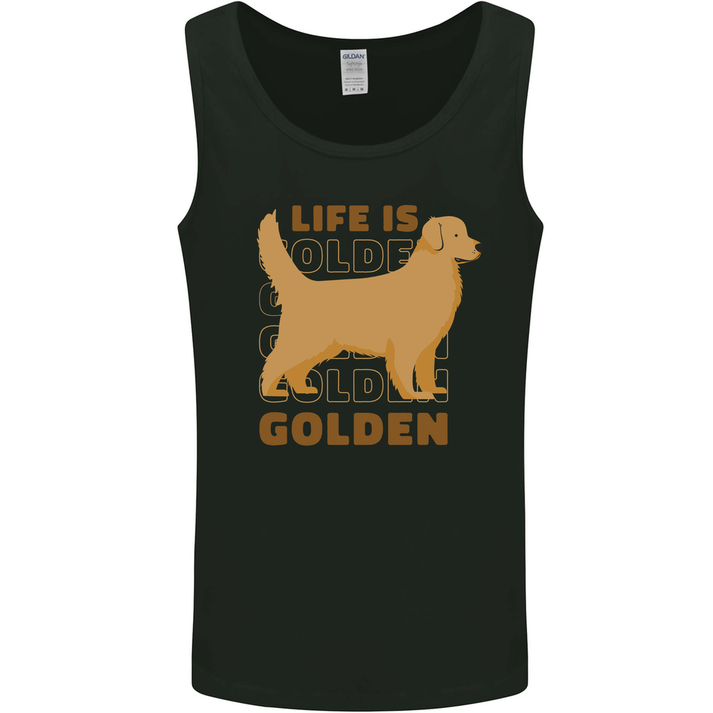 Life is Golden Retriever Dog Mens Vest Tank Top