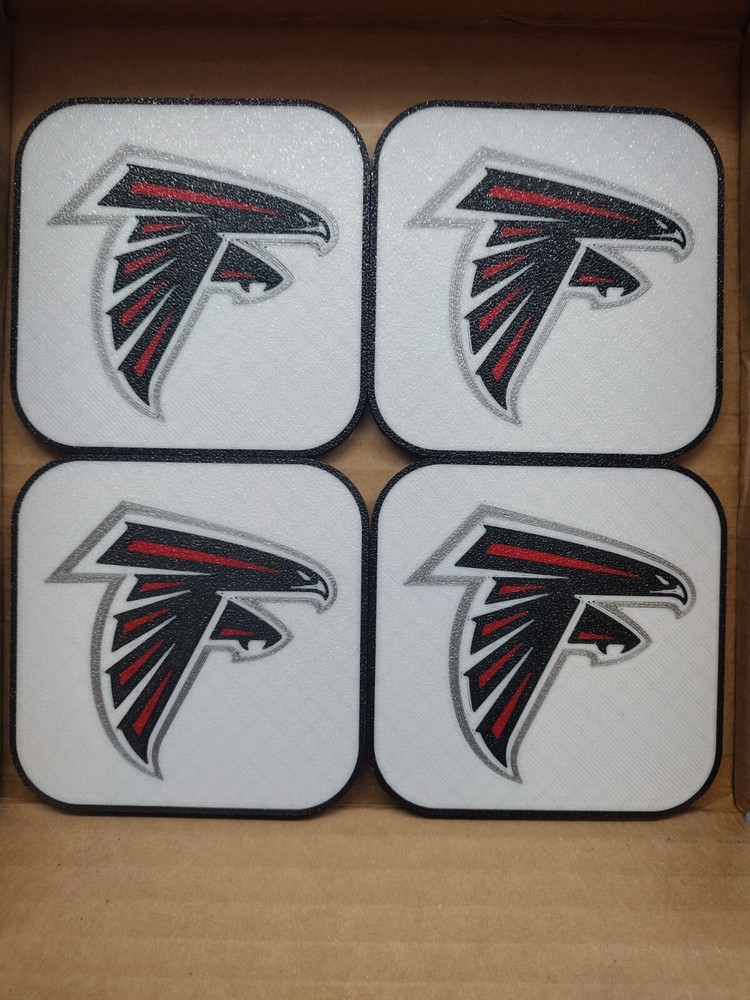ATLANTA FALCONS NFL DRINK COASTERS FOOTBALL 3.5