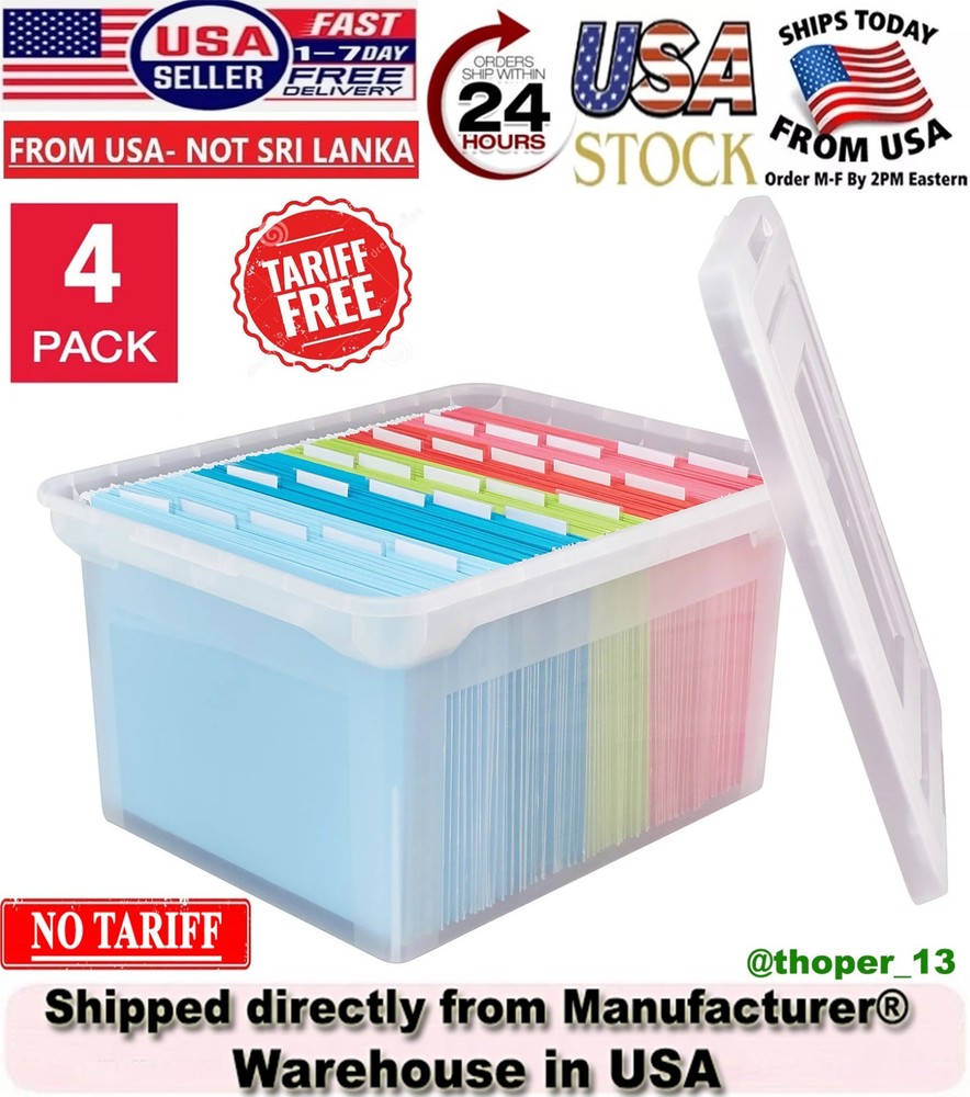 File Tote With Snap Lid And Built In Handles, Letter/Legal Size 18