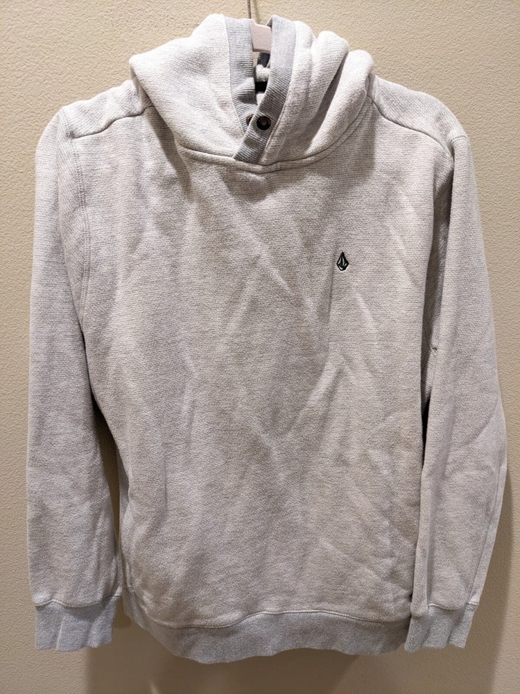 Volcom Hoodie Men’s Medium Gray white With Logo